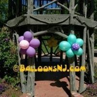 Outdoor balloons, windy day